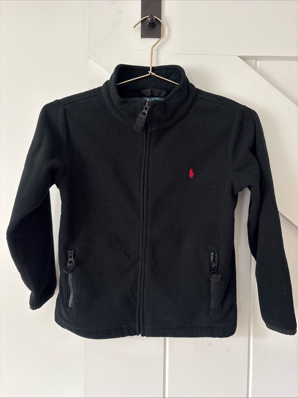 Polo By Ralph Lauren Youth Size 6 Fleece Jacket Full Zip Pockets Logo Cozy